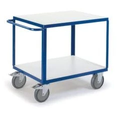 Fetra ESD-Tischwagen, Tragl. 600kg, 2 Etage(n), Ladefl. LxB 1200x800mm, Holzböden, Dunkelgrau, TPE-Bereifung -Vago-tools-Geschäft 6b47e1be 6247 4e3c abbb 7d381bf0e947 1