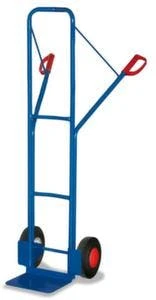 Variofit Sackkarre, Tragl. 250kg, Schaufel BxT 480x300mm, Stahl, RAL5010, Vollgummi-Bereifung 9 Variofit Sackkarre, Tragl. 250kg, Schaufel BxT 480x300mm, Stahl, RAL5010, Vollgummi-Bereifung – Bild 7