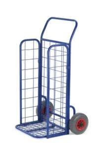 Null Stapelkarre, Tragl. 150kg, Schaufel BxT 270x200mm, Klappbar, RAL5010, Luft-Bereifung 6 Null Stapelkarre, Tragl. 150kg, Schaufel BxT 270x200mm, Klappbar, RAL5010, Luft-Bereifung – Bild 4