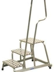 Krause Montagetreppe, Podest H 600mm, 3 Stufe(n), Alu, Handlauf