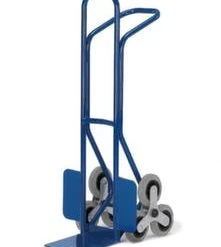 Rollcart Treppenkarre, 3-Stern, Tragl. 150kg, Schaufel BxT 250x250mm, RAL5010, TPE-Bereifung