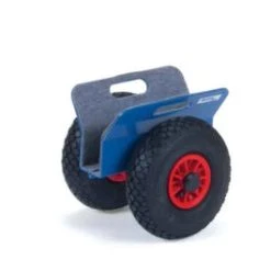 Fetra Plattenroller, Tragl. 250kg, Ladefl. LxB 300x60mm, Stahlplatte/Filz, RAL5007, 2 Räder