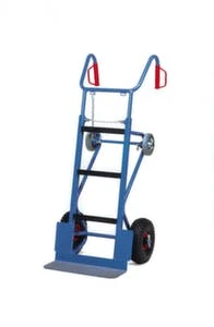 Fetra Gerätekarre, Tragl. 400kg, Schaufel BxT 550x190mm, M. Spannband, RAL5007, Luft-Bereifung 4 Fetra Gerätekarre, Tragl. 400kg, Schaufel BxT 550x190mm, M. Spannband, RAL5007, Luft-Bereifung – Bild 2