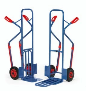 Fetra Paketkarre, Tragl. 300kg, Schaufel BxT 250x250mm, Klappschaufel, RAL5007, Luft-Bereifung 3 Fetra Paketkarre, Tragl. 300kg, Schaufel BxT 250x250mm, Klappschaufel, RAL5007, Luft-Bereifung