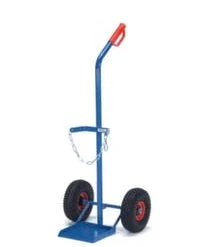Fetra Fasskarre, Tragl. 100kg, 1x20/50l Flasche, M. Kette, RAL5007, Luft-Bereifung
