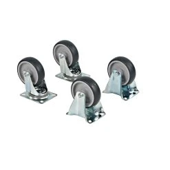 Null 4 X Lenkrollen Mit Anschraubplatte – 100 Mm – Gummi – Spurlos - Transportrolle -Vago-tools-Geschäft 7c92d746 6010 4579 91f5 847952570a43 3