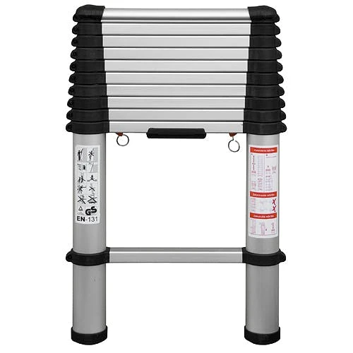 PROREGAL Metal Flexible Double Giraffe Aluminium-Teleskop-Stehleiter | 10+8 Sprossen | 78-300cm Hoch | 150kg Tragkraft | Teleskopleiter, Trittleiter 4 PROREGAL Metal Flexible Double Giraffe Aluminium-Teleskop-Stehleiter | 10+8 Sprossen | 78-300cm Hoch | 150kg Tragkraft | Teleskopleiter, Trittleiter – Bild 2