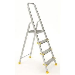 PROREGAL Metal Single Giraffe Einseitige-Aluminium-Bügelleiter | 8 Stufen | 240cm Hoch | Leiter, Trittleiter, Stufenleiter, Stehleiter Haushaltsleiter