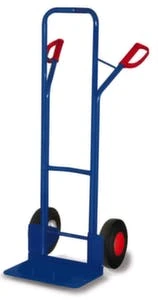 Variofit Sackkarre, Tragl. 250kg, Schaufel BxT 480x300mm, Stahl, RAL5010, Vollgummi-Bereifung 5 Variofit Sackkarre, Tragl. 250kg, Schaufel BxT 480x300mm, Stahl, RAL5010, Vollgummi-Bereifung – Bild 3