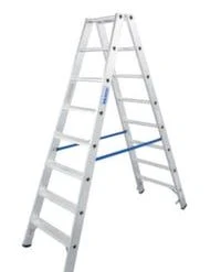Alternative view of Krause Leichte Universal-Stufenleiter, Beidseitig, 2x7 Stufe(n), Stand H 1, 05m, Holm L 1, 6m, Alu