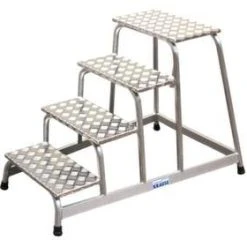 Krause Montagetreppe, Podest H 800mm, 4 Stufe(n), Alu