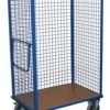 Variofit Schrankwagen, Tragl. 500kg, 1 Etage(n), Ladefl. LxB 1045x685mm, Holzplatte, 3 Wände, RAL5010, TPE-Bereifung -Vago-tools-Geschäft 8b1bafed 5a31 4579 9b30 4e92ed6172c8