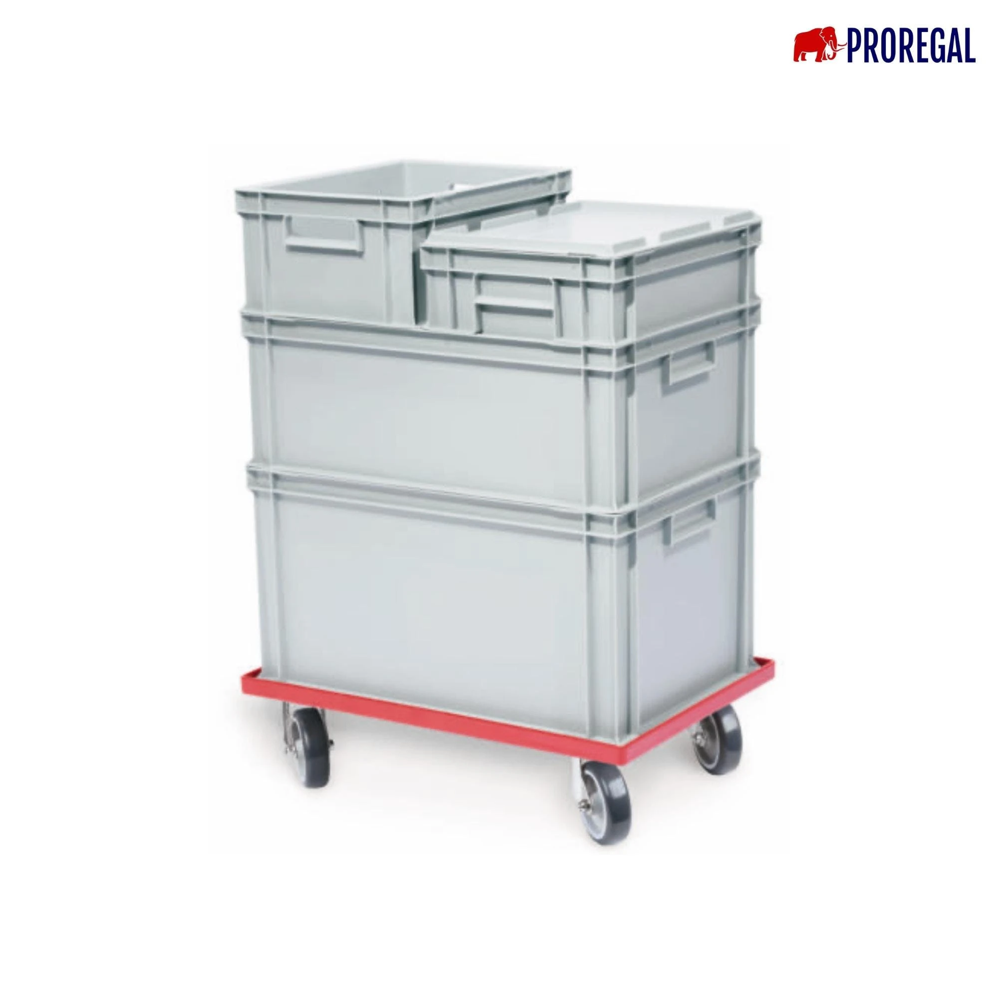 PROREGAL Transportroller Für Euroboxen 60x40cm Mit Kunststoffräder Weiß | Offenes Deck | 4 Lenkrollen | Traglast 300kg 8 PROREGAL Transportroller Für Euroboxen 60x40cm Mit Kunststoffräder Weiß | Offenes Deck | 4 Lenkrollen | Traglast 300kg – Bild 6