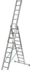 Krause Mehrzweck-Teleskopleiter, 3x10 Sprossen/Stufen, Holm L 2, 95-7, 5m, Alu