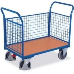 Variofit Gitter-Dreiwandwagen, Tragl. 500kg, Ladefl. LxB 1170x780mm, Holzplatte, 3 Wände, RAL5010, 2 Lenk-/2 Bockrollen, TPE-Bereifung 11 Variofit Gitter-Dreiwandwagen, Tragl. 500kg, Ladefl. LxB 1170x780mm, Holzplatte, 3 Wände, RAL5010, 2 Lenk-/2 Bockrollen, TPE-Bereifung -Vago-tools-Geschäft 904df855 395e 48fa a277 ca356eee4add