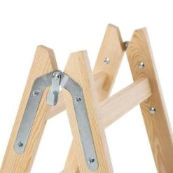 PROREGAL Wood Double Giraffe Holz-Sprossen-Stehleiter | 2x5 Sprossen | 163cm Hoch | Leiter, Trittleiter, Bockleiter, Sprossen-Doppellleiter -Vago-tools-Geschäft 91df295c ef0b 417c 809a 424162528c35