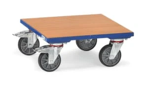 Fetra Transportroller, Tragl. 250kg, Ladefl. LxB 610x410mm, Holzplatte M. Kante, RAL5007, 4 Lenkrollen 8 Fetra Transportroller, Tragl. 250kg, Ladefl. LxB 610x410mm, Holzplatte M. Kante, RAL5007, 4 Lenkrollen – Bild 6