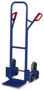 Variofit Treppenkarre, 3-Stern, Tragl. 200kg, Schaufel BxT 320x250mm, RAL5010, Vollgummi-Bereifung 3 Variofit Treppenkarre, 3-Stern, Tragl. 200kg, Schaufel BxT 320x250mm, RAL5010, Vollgummi-Bereifung