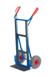 Fetra Gerätekarre, Tragl. 400kg, Schaufel BxT 550x190mm, M. Gummibelag, RAL5007, Luft-Bereifung 6 Fetra Gerätekarre, Tragl. 400kg, Schaufel BxT 550x190mm, M. Gummibelag, RAL5007, Luft-Bereifung – Bild 4