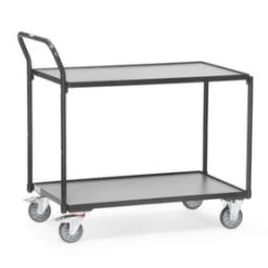 Fetra Etagenwagen, Tragl. 300kg, 3xHolzplatte, Ladefl. LxB 850x500mm, Holzplatte, RAL7016, TPE-Bereifung -Vago-tools-Geschäft 9d9c78d9 9690 495f 914c 9a937cfec663