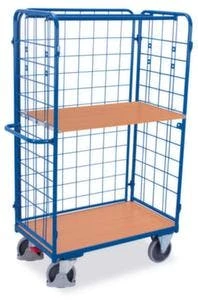 Rollcart Tischwagen, Tragl. 500kg, 2 Etage(n), Ladefl. LxB 1000x700mm, Holzböden, RAL5010, Vollgummi-Bereifung 9 Rollcart Tischwagen, Tragl. 500kg, 2 Etage(n), Ladefl. LxB 1000x700mm, Holzböden, RAL5010, Vollgummi-Bereifung – Bild 7