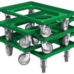 Alternative view of Null 5 Stück Transportroller Für Kisten 60 X 40 Cm Mit 4 Lenkrollen In Grün