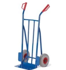 Rollcart Sackkarre, Tragl. 250kg, Schaufel BxT 400x180mm, Stahl, RAL5010, Luft-Bereifung