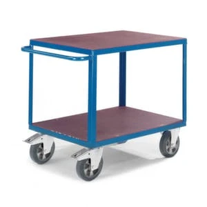 Fetra Etagenwagen, Tragl. 1200kg, 4 Etage(n), Ladefl. LxB 1000x700mm, Siebdruckböden, RAL5007, Elastik-Bereifung 8 Fetra Etagenwagen, Tragl. 1200kg, 4 Etage(n), Ladefl. LxB 1000x700mm, Siebdruckböden, RAL5007, Elastik-Bereifung – Bild 6