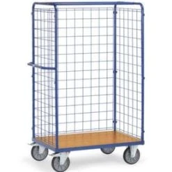 Fetra Kastenwagen, Tragl. 600kg, Ladefl. LxB 1200x800mm, 4 Wände, 1 Längswand Abklappbar, M. Deckel, RAL5007, TPE-Bereifung -Vago-tools-Geschäft aaf54e1d 4d57 4857 a71c 257f1df2cb07