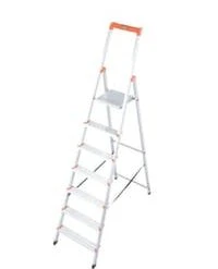 Krause Leichte Büro-Stufenleiter, Einseitig, 7 Stufe(n), Podest H 1, 5m, Alu