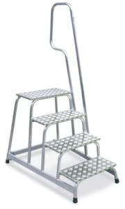 Krause Montagetreppe, Podest H 800mm, 4 Stufe(n), Alu 4 Krause Montagetreppe, Podest H 800mm, 4 Stufe(n), Alu – Bild 2
