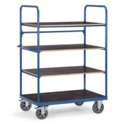 Fetra Etagenwagen, Tragl. 1200kg, 4 Etage(n), Ladefl. LxB 1200x800mm, Siebdruckböden