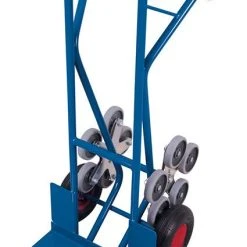 Variofit Treppenkarre Mit 2 Fünfarmigen Radsternen RAL5010 Enzianblau Sackkarre