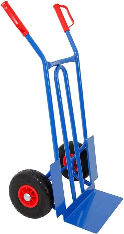 PROREGAL Sackkarre Rhino, Schaufel BxT 27x20cm, Tragl. 250kg, Pannensichere Vollgummireifen, Blau, Stahl Sackkarren Transportkarre 4 PROREGAL Sackkarre Rhino, Schaufel BxT 27x20cm, Tragl. 250kg, Pannensichere Vollgummireifen, Blau, Stahl Sackkarren Transportkarre – Bild 2