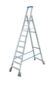 Krause Rollbare Stufenleiter, Einseitig, 5 Stufen, Stand H 1, 2m, Holm L 1, 95m, Alu 7 Krause Rollbare Stufenleiter, Einseitig, 5 Stufen, Stand H 1, 2m, Holm L 1, 95m, Alu – Bild 5