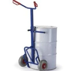 Rollcart Fasskarre, Tragl. 250kg, 1x200l Flasche, RAL5010, Vollgummi-Bereifung