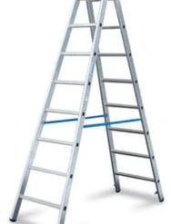 Alternative view of Krause Sprossenstehleiter, Beidseitig, 2x12 Sprossen, Holm L 3, 47m, 2-tlg., Alu