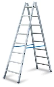 Krause Sprossenstehleiter, Beidseitig, 2x14 Sprossen, Holm L 4, 03m, 2-tlg., Alu 4 Krause Sprossenstehleiter, Beidseitig, 2x14 Sprossen, Holm L 4, 03m, 2-tlg., Alu – Bild 2
