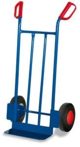 Variofit Sackkarre, Tragl. 250kg, Schaufel BxT 480x147mm, Stahl, RAL5010, Vollgummi-Bereifung 5 Variofit Sackkarre, Tragl. 250kg, Schaufel BxT 480x147mm, Stahl, RAL5010, Vollgummi-Bereifung – Bild 3
