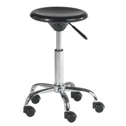 Vago-tools-Geschäft 11 Null Arbeitshocker, 5 Doppell-Lenkrollen, Sitzhöhe 330-580 Mm, Farbe Der Sitzfläche Schwarz