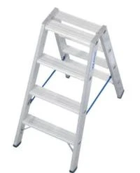Alternative view of Krause Rollbare Stufenleiter, Beidseitig, 2x4 Stufe(n), Stand H 0, 5m, Holm L 1, 05m, Alu