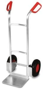 Null Stapelkarre, Tragl. 150kg, Schaufel BxT 270x200mm, Klappbar, RAL5010, Luft-Bereifung 7 Null Stapelkarre, Tragl. 150kg, Schaufel BxT 270x200mm, Klappbar, RAL5010, Luft-Bereifung – Bild 5