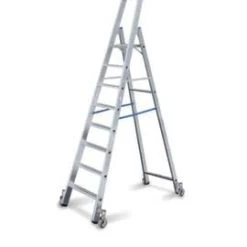 Krause Rollbare Stufenleiter, 2x5 Stufen, Stand H 0, 7m, Holm L 1, 3m, Alu -Vago-tools-Geschäft bd69b58c 2f5f 49f4 92dc c1f4445ac249