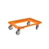 PROREGAL Transportroller Für Euroboxen 60x40cm Mit Gummiräder Orange | Offenes Deck | 4 Lenkrollen | Traglast 300kg -Vago-tools-Geschäft be4990f3 e09c 4074 8d17 7c56db2b1e6f 1