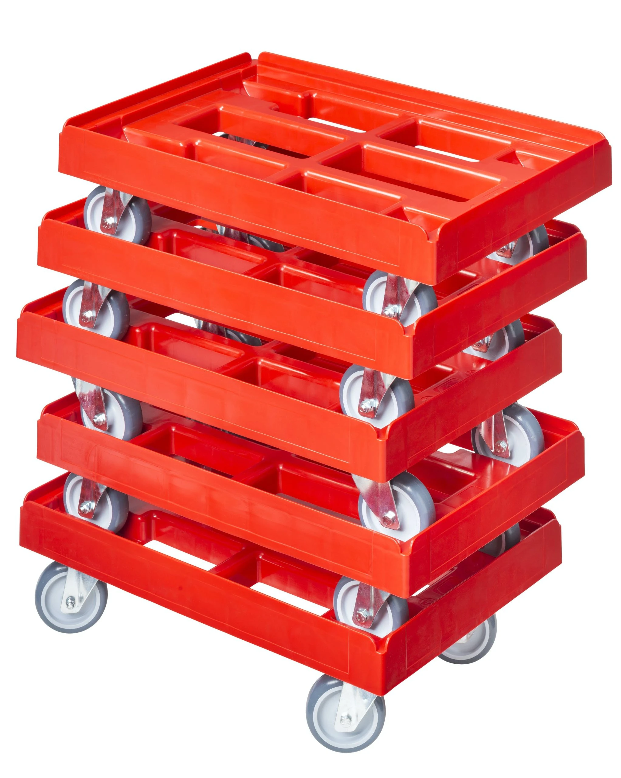 Null 10 Stück Transportroller Für Kisten 60 X 40 Cm Mit 4 Lenkrollen In Rot 4 Null 10 Stück Transportroller Für Kisten 60 X 40 Cm Mit 4 Lenkrollen In Rot – Bild 2