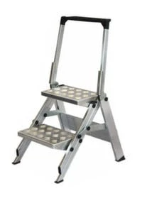 Null Stufenstehleiter-Set, 2x3 Stufen/1x5 Stufen, Einseitig, Alu 8 Null Stufenstehleiter-Set, 2x3 Stufen/1x5 Stufen, Einseitig, Alu – Bild 6