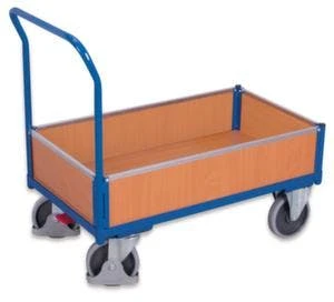 Variofit Bordwandwagen, Tragl. 500kg, Ladefl. LxB 1000x560mm, Holzplatte 4 Variofit Bordwandwagen, Tragl. 500kg, Ladefl. LxB 1000x560mm, Holzplatte – Bild 2
