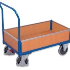 Variofit Bordwandwagen, Tragl. 500kg, Ladefl. LxB 1000x660mm, Holzplatte