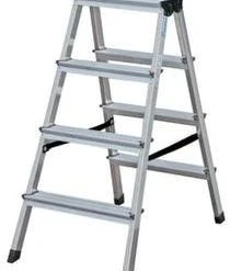 Krause Rollbare Stufenleiter, 2x5 Stufen, Stand H 0, 7m, Holm L 1, 3m, Alu -Vago-tools-Geschäft ca82892c f7db 4ae3 9a2b 1113920e07bb