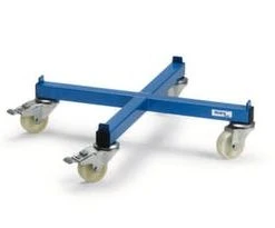 Fetra Fassroller, Tragl. 250kg, 1x200l Fass, Stahlstreben, RAL5007, 4 Lenkrollen